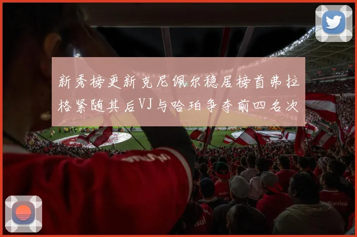 新秀榜更新克尼佩尔稳居榜首弗拉格紧随其后VJ与哈珀争夺前四名次